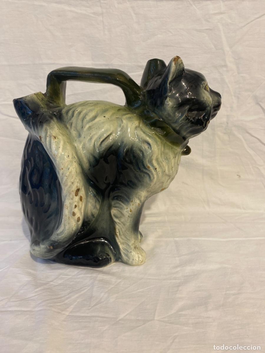 Antig&uuml;edades: CURIOSO BOTIJO ANTIGUO CON FORMA DE GATO. - Foto 3
