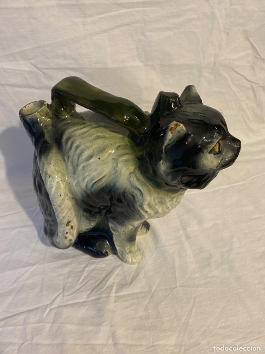 Antig&uuml;edades: CURIOSO BOTIJO ANTIGUO CON FORMA DE GATO. - Foto 5