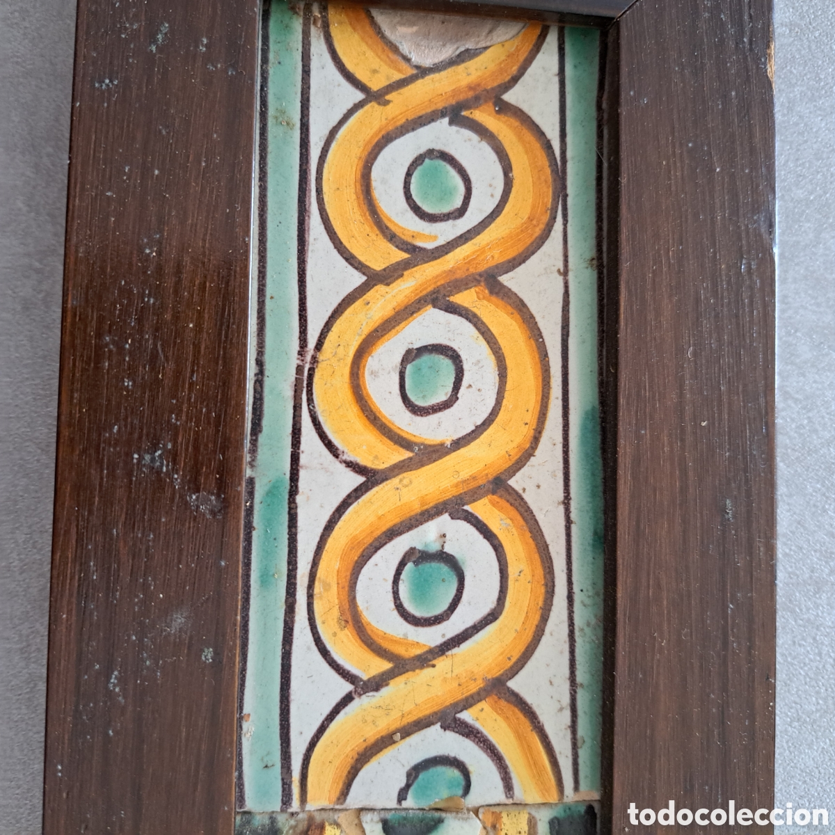 Antig&uuml;edades: PANEL DE 2 AZULEJOS DE CENEFA. - Foto 3