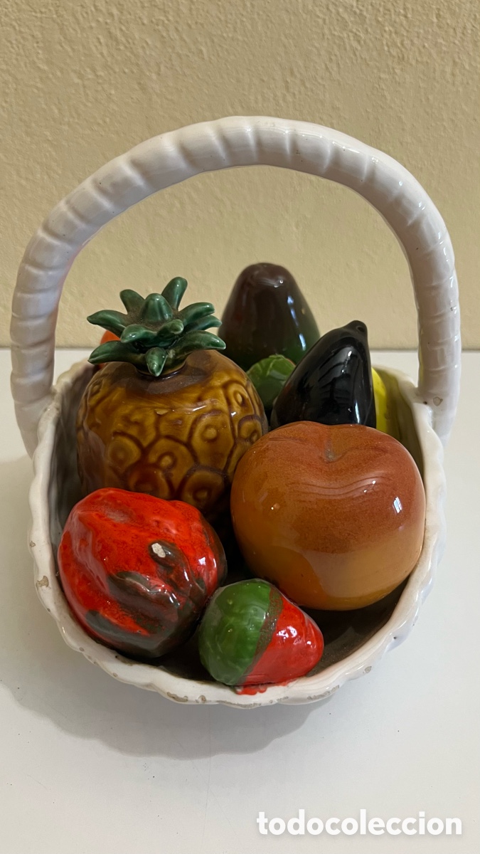 Antig&uuml;edades: FRUTERO CENTRO DE MESA DE CER&Aacute;MICA DE MANISES - Foto 5