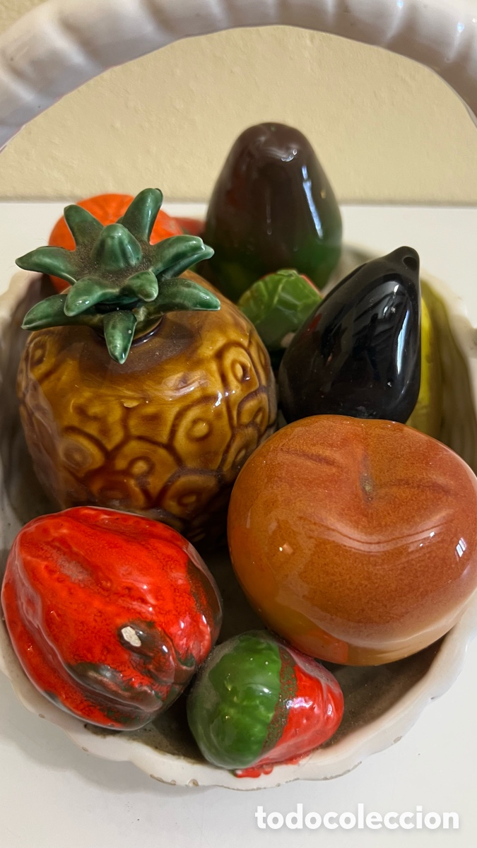 Antig&uuml;edades: FRUTERO CENTRO DE MESA DE CER&Aacute;MICA DE MANISES - Foto 6