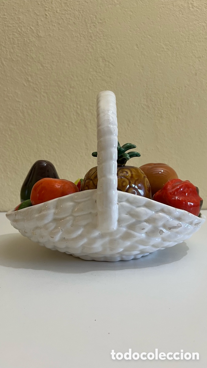 Antig&uuml;edades: FRUTERO CENTRO DE MESA DE CER&Aacute;MICA DE MANISES - Foto 7