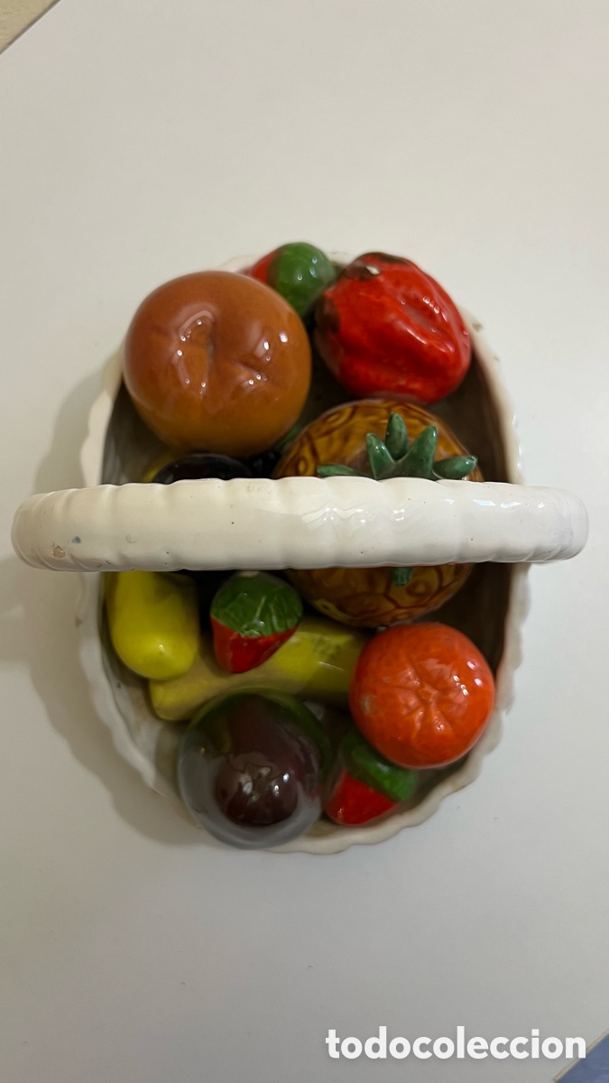Antig&uuml;edades: FRUTERO CENTRO DE MESA DE CER&Aacute;MICA DE MANISES - Foto 9
