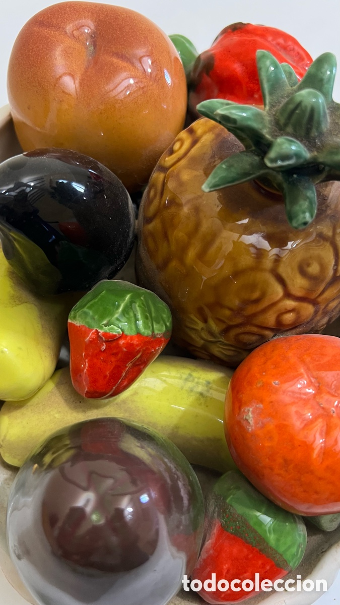 Antig&uuml;edades: FRUTERO CENTRO DE MESA DE CER&Aacute;MICA DE MANISES - Foto 10