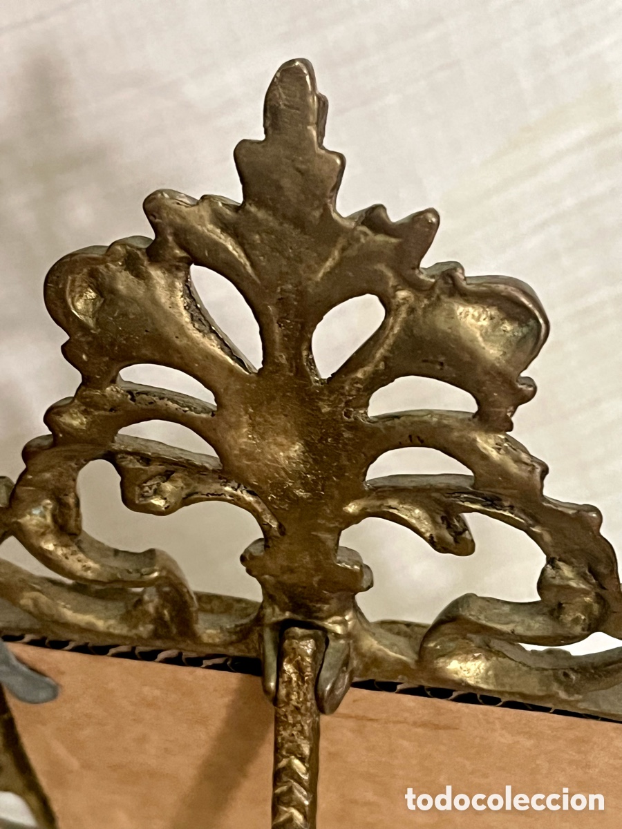 Antig&uuml;edades: ESPEJO DE BRONCE SIGLO XIX, - Foto 10