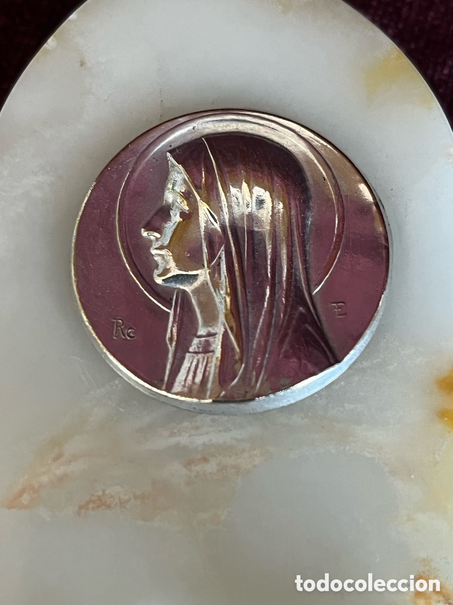 Antig&uuml;edades: Benditera, m&aacute;rmol bronce y ba&ntilde;o de plata - Foto 2