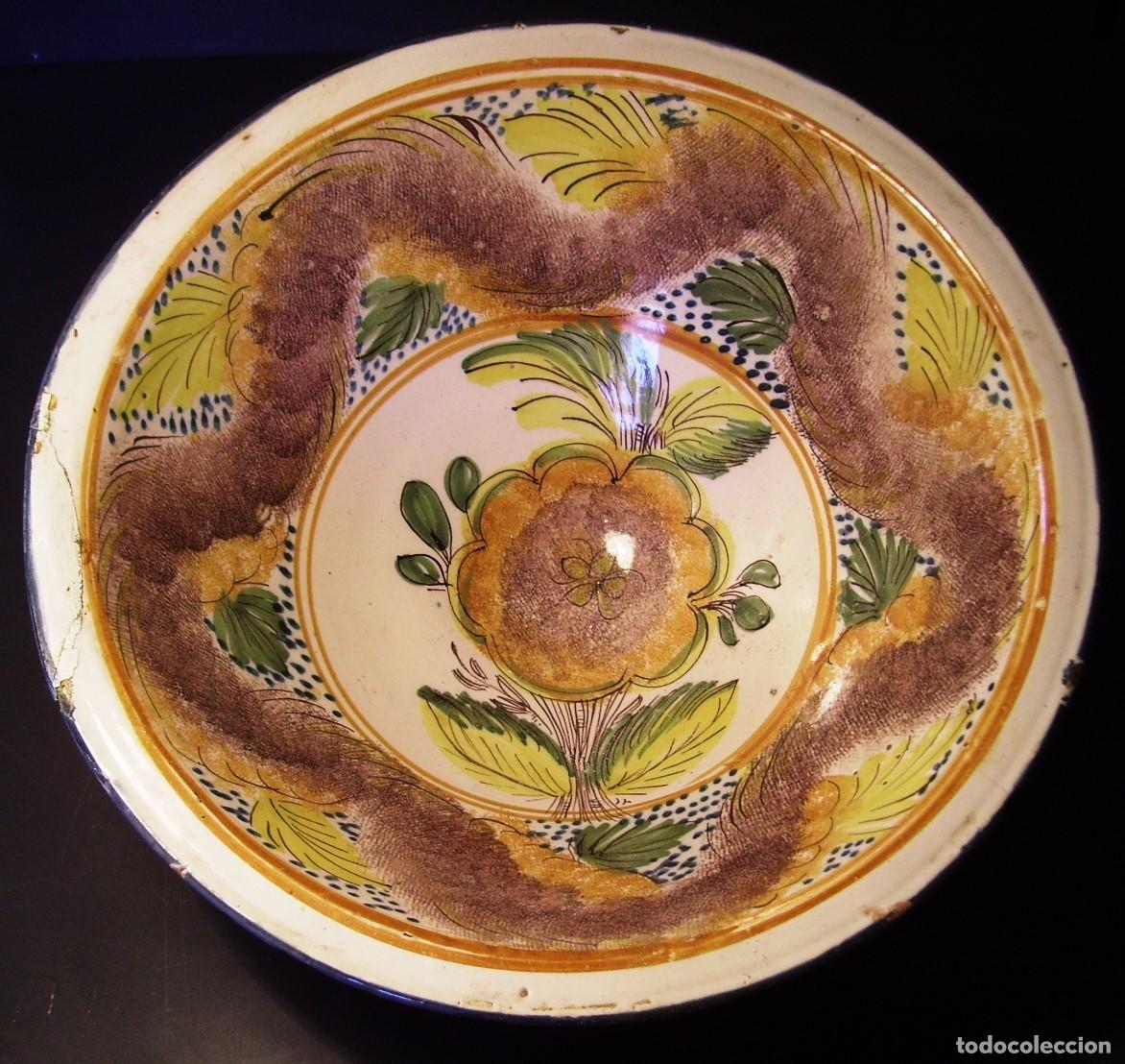 Antig&uuml;edades: ROTUNDO PLATO &ndash; CUENCO DE RIBESALBES XIX - Foto 1