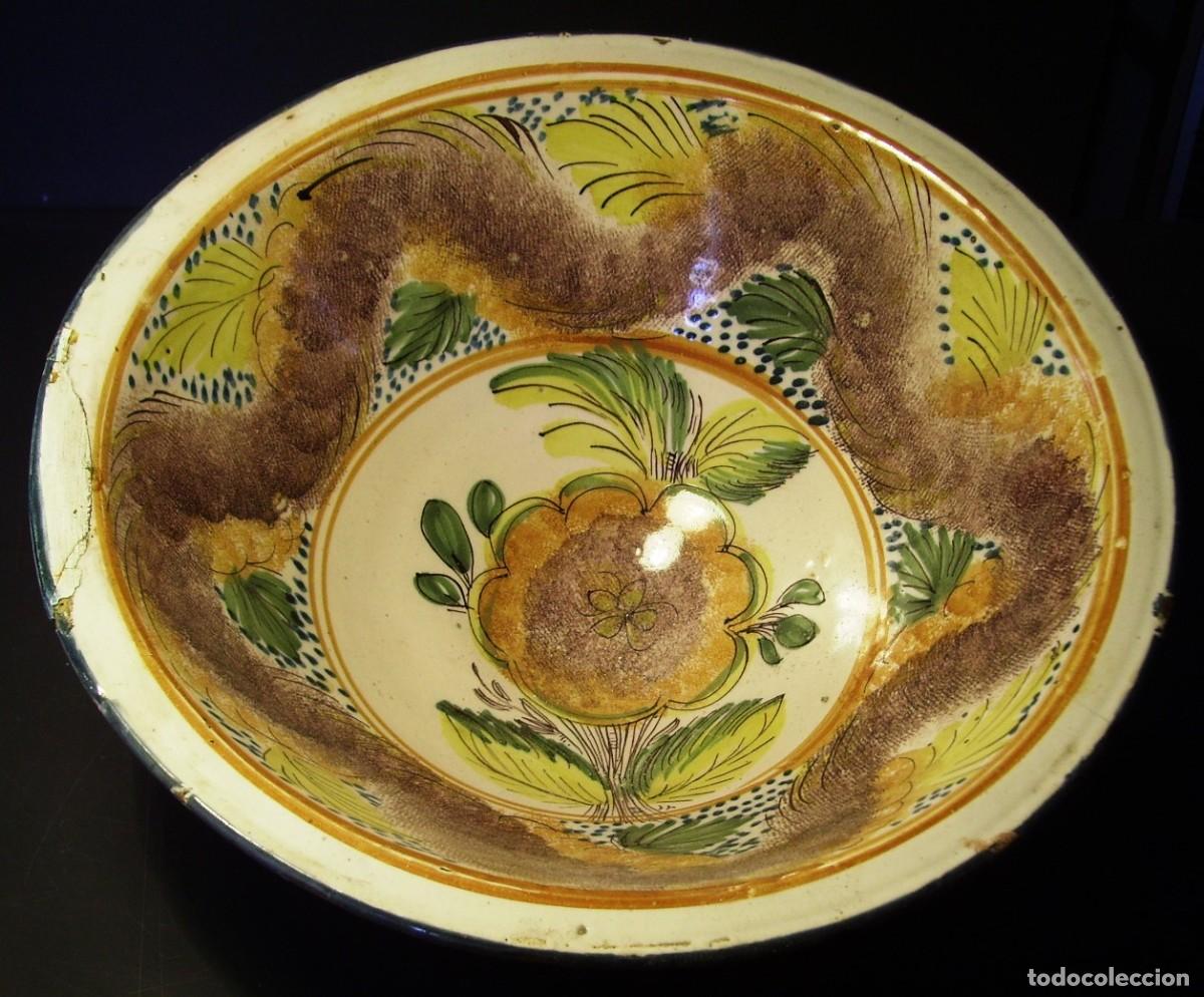 Antig&uuml;edades: ROTUNDO PLATO &ndash; CUENCO DE RIBESALBES XIX - Foto 2