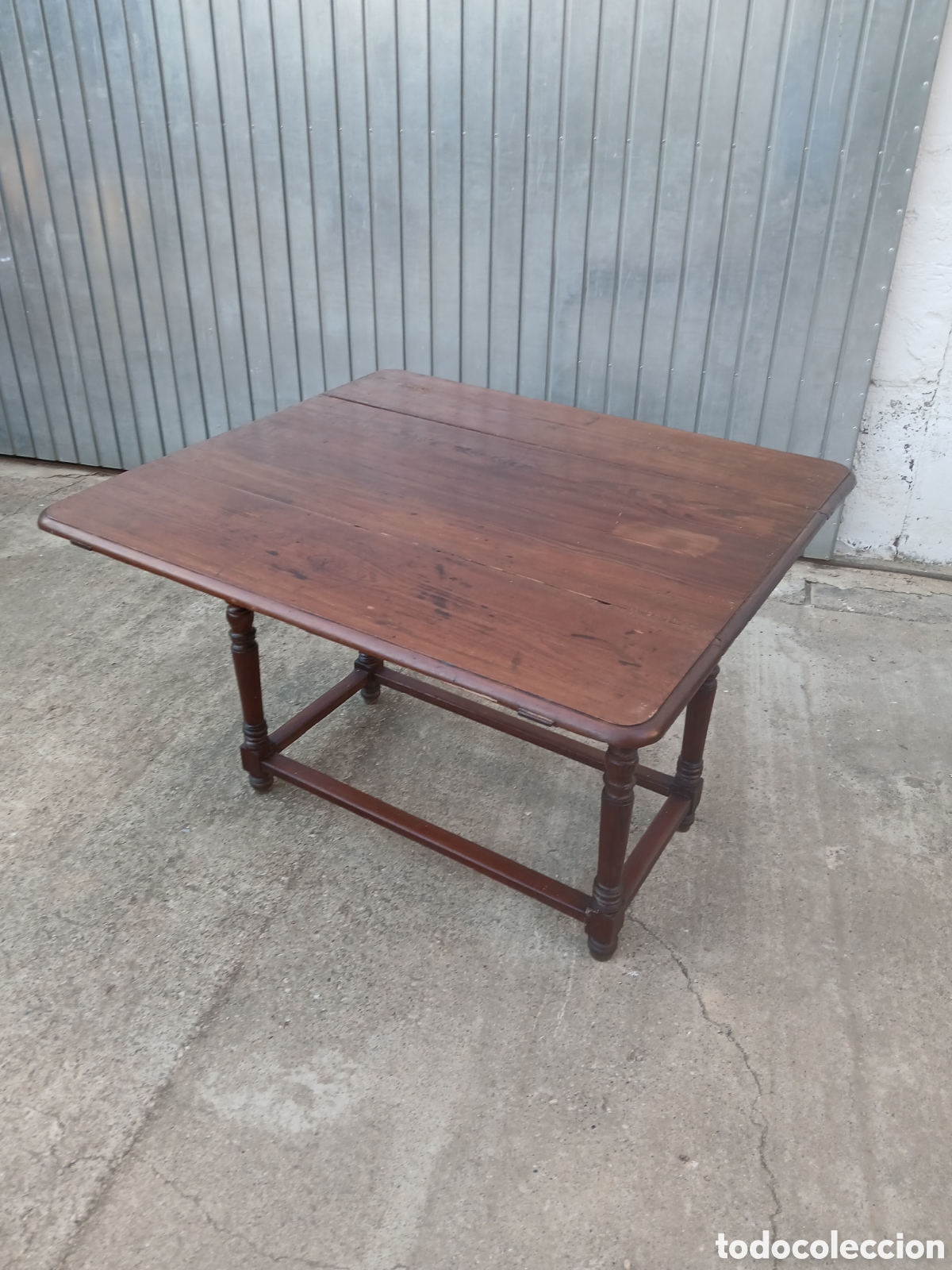 Antig&uuml;edades: Mesa madera alas plegable cocina tocinera - Foto 1