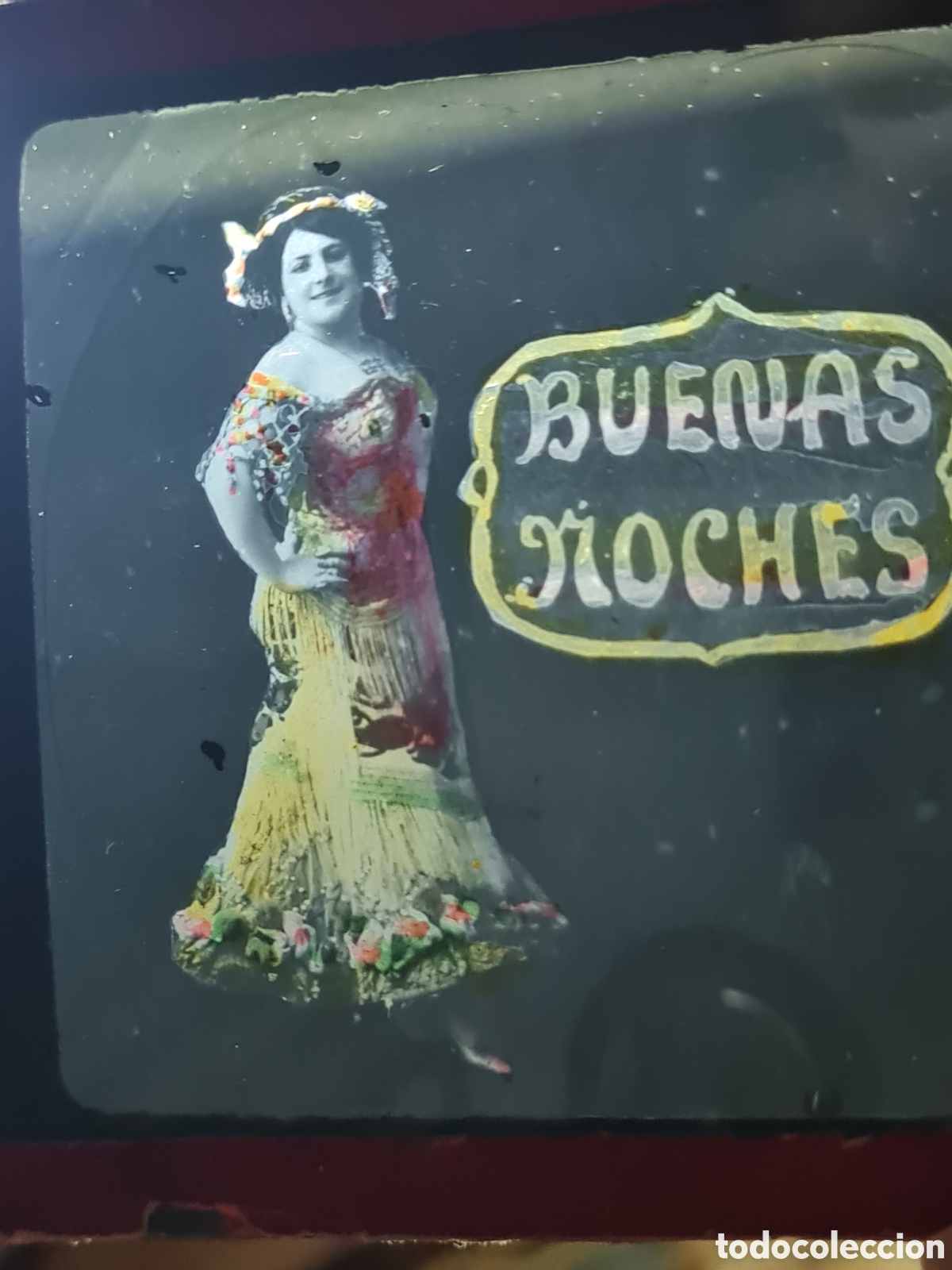 Antig&uuml;edades: Antigua placa de cristal de cine - Foto 3
