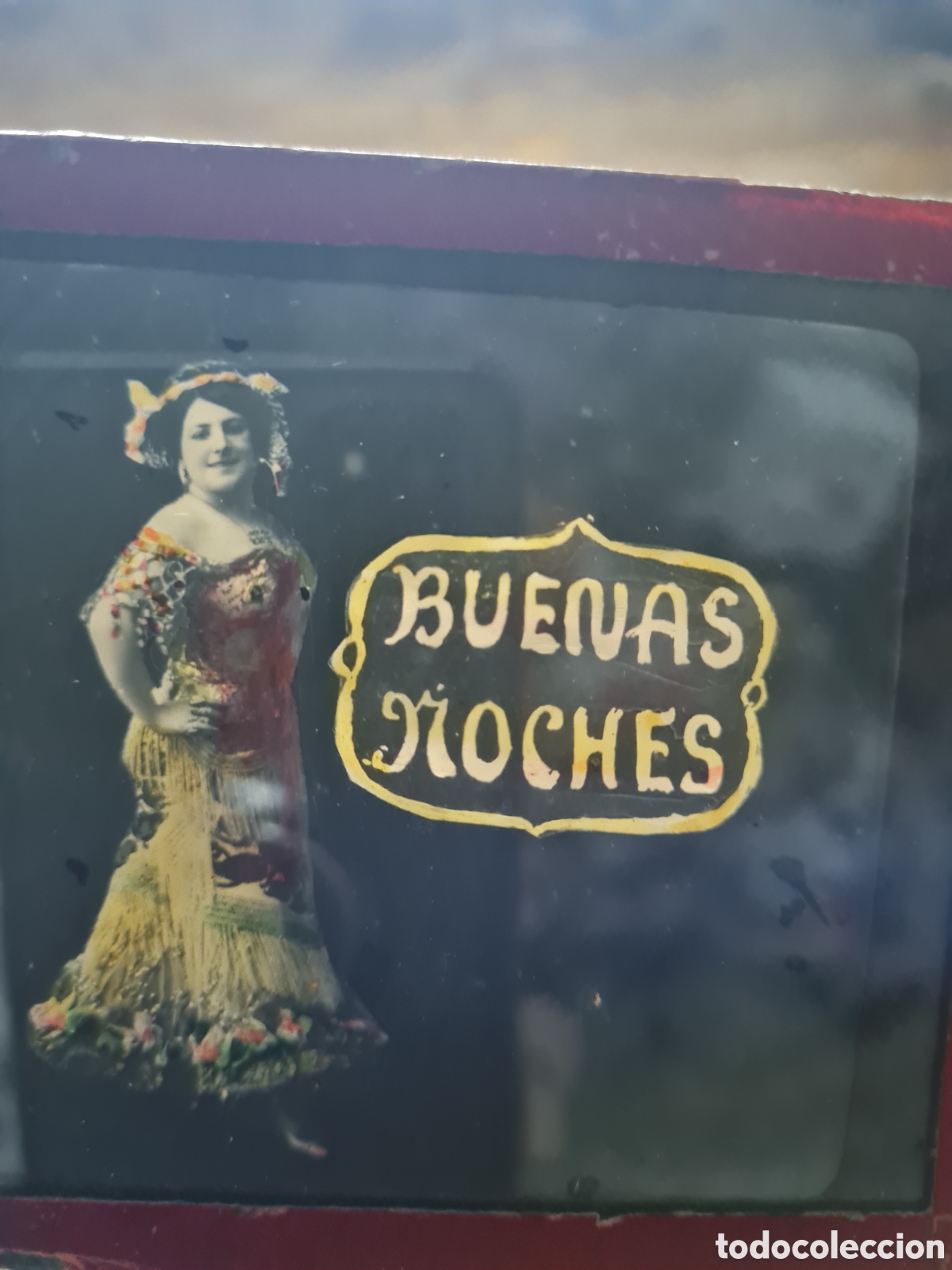 Antig&uuml;edades: Antigua placa de cristal de cine - Foto 1