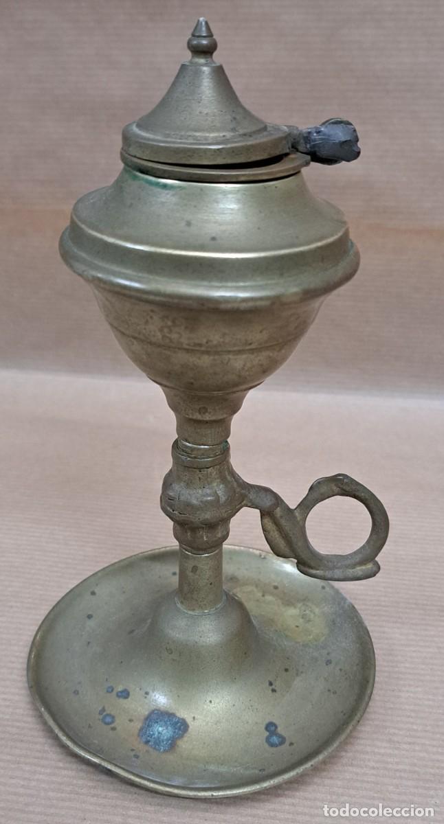 Antig&uuml;edades: Candil de bronce, siglo XIX - Foto 1