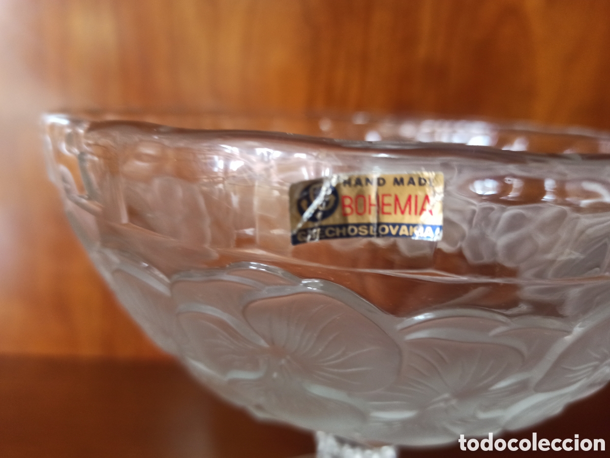 Antig&uuml;edades: Centro de Mesa de Cristal de Bohemia - Foto 2