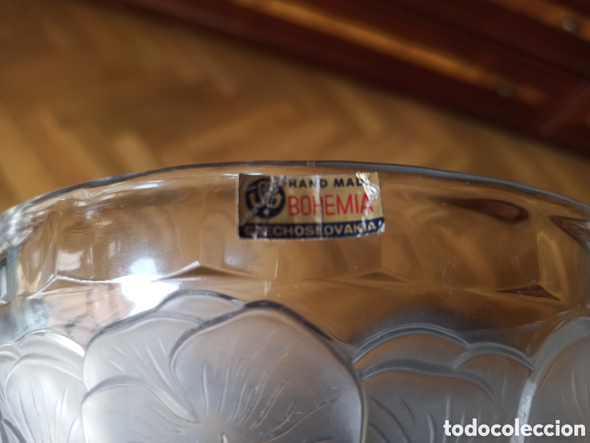 Antig&uuml;edades: Centro de Mesa de Cristal de Bohemia - Foto 7