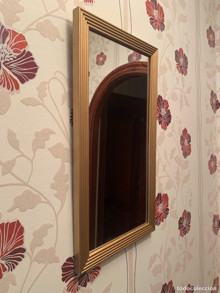 Antig&uuml;edades: ESPEJOS; MODELO CRASS, RECTANGULAR EN MADERA, DE ESTILO VINTAGE NUEVO. - Foto 3