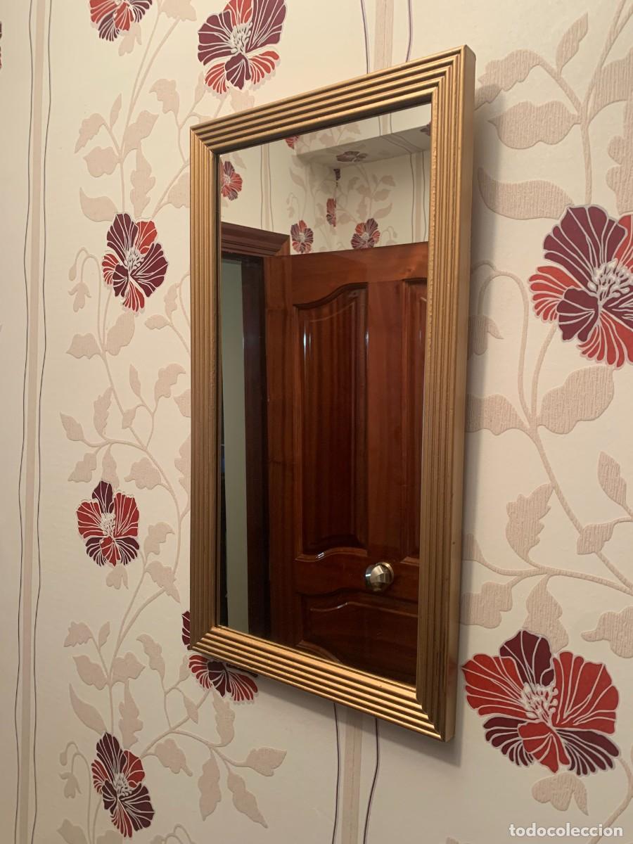 Antig&uuml;edades: ESPEJOS; MODELO CRASS, RECTANGULAR EN MADERA, DE ESTILO VINTAGE NUEVO. - Foto 4