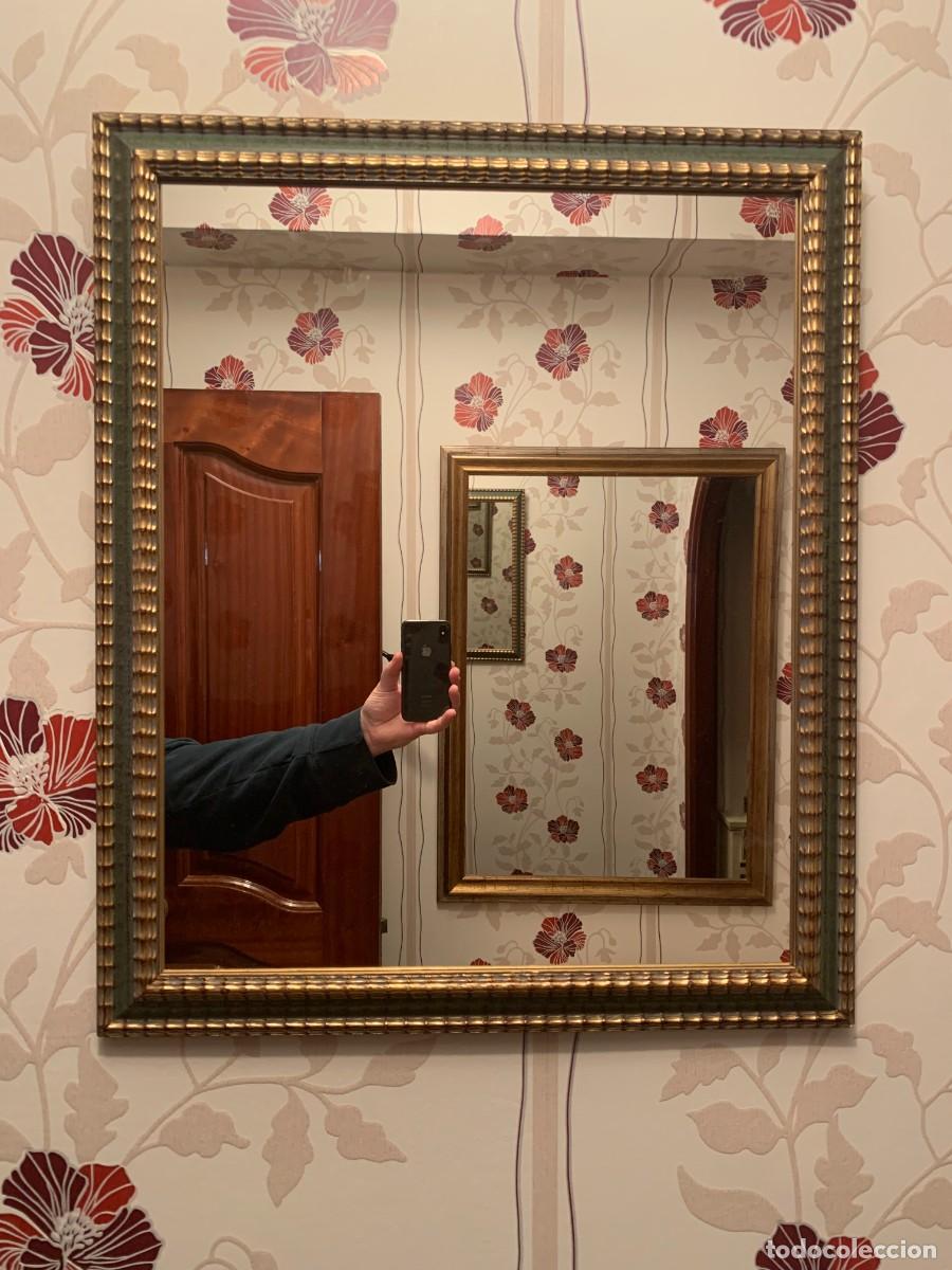 Antig&uuml;edades: ESPEJOS; MODELO SHONW, RECTANGULAR EN MADERA, DE ESTILO VINTAGE. - Foto 3