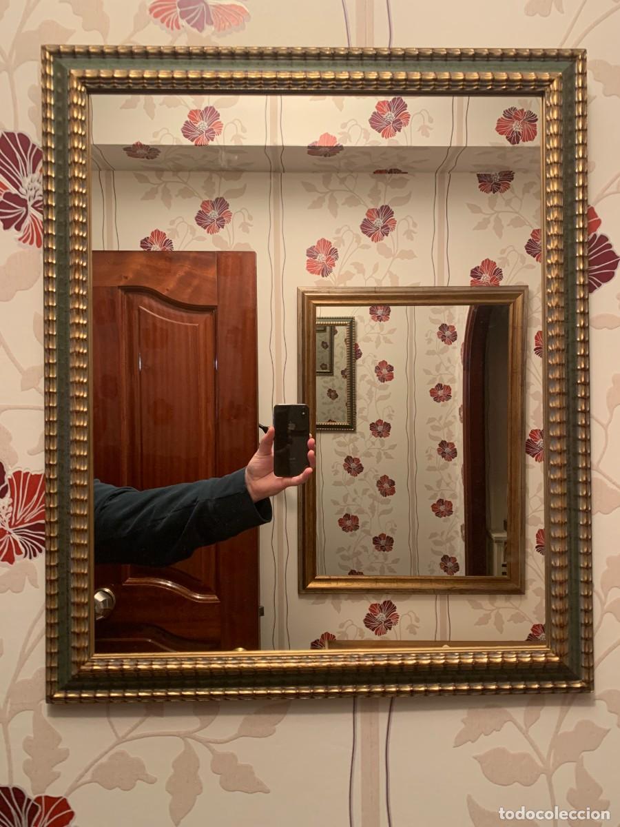 Antig&uuml;edades: ESPEJOS; MODELO SHONW, RECTANGULAR EN MADERA, DE ESTILO VINTAGE. - Foto 4