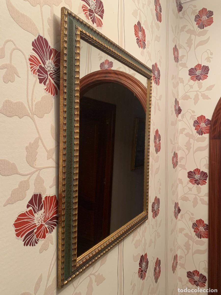 Antig&uuml;edades: ESPEJOS; MODELO SHONW, RECTANGULAR EN MADERA, DE ESTILO VINTAGE. - Foto 6