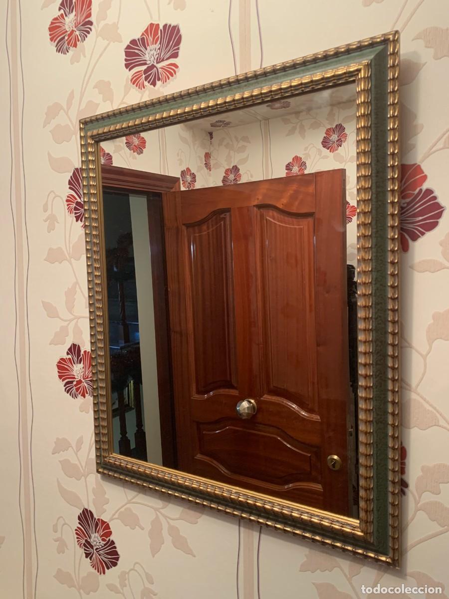 Antig&uuml;edades: ESPEJOS; MODELO SHONW, RECTANGULAR EN MADERA, DE ESTILO VINTAGE. - Foto 7