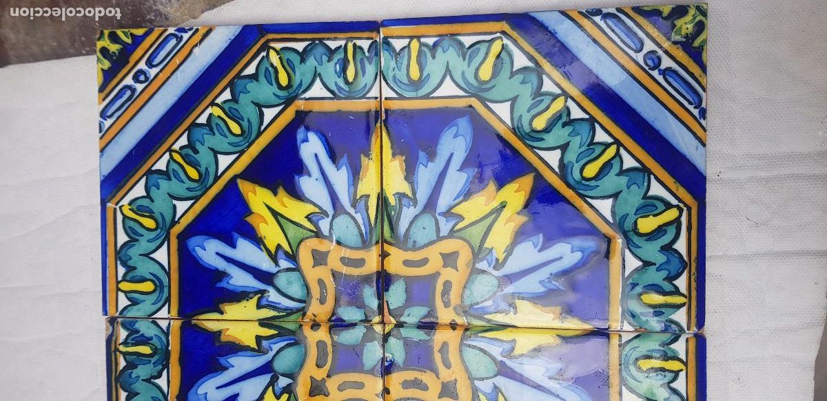 Antig&uuml;edades: CUADRO DE AZULEJOS MODERNISTAS - Foto 3