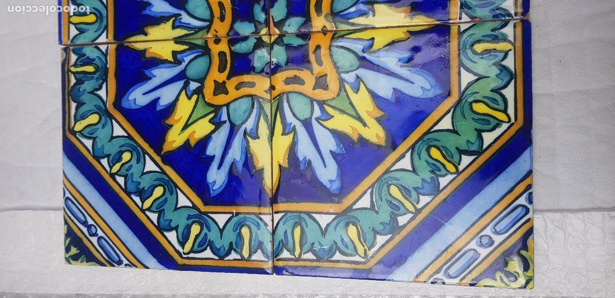 Antig&uuml;edades: CUADRO DE AZULEJOS MODERNISTAS - Foto 4