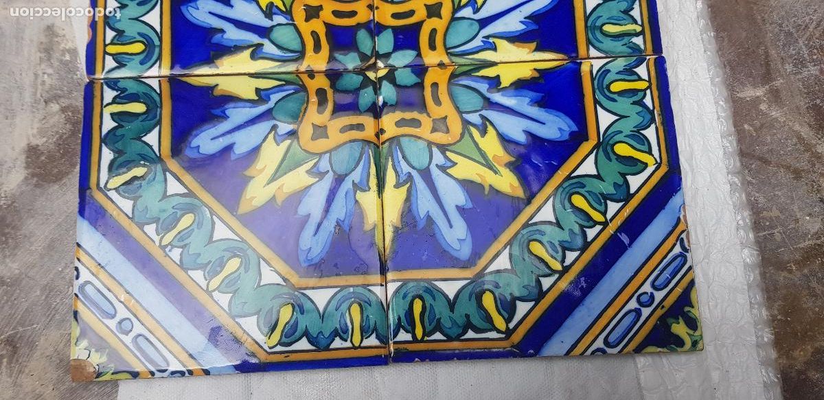 Antig&uuml;edades: CUADRO DE AZULEJOS MODERNISTAS - Foto 6