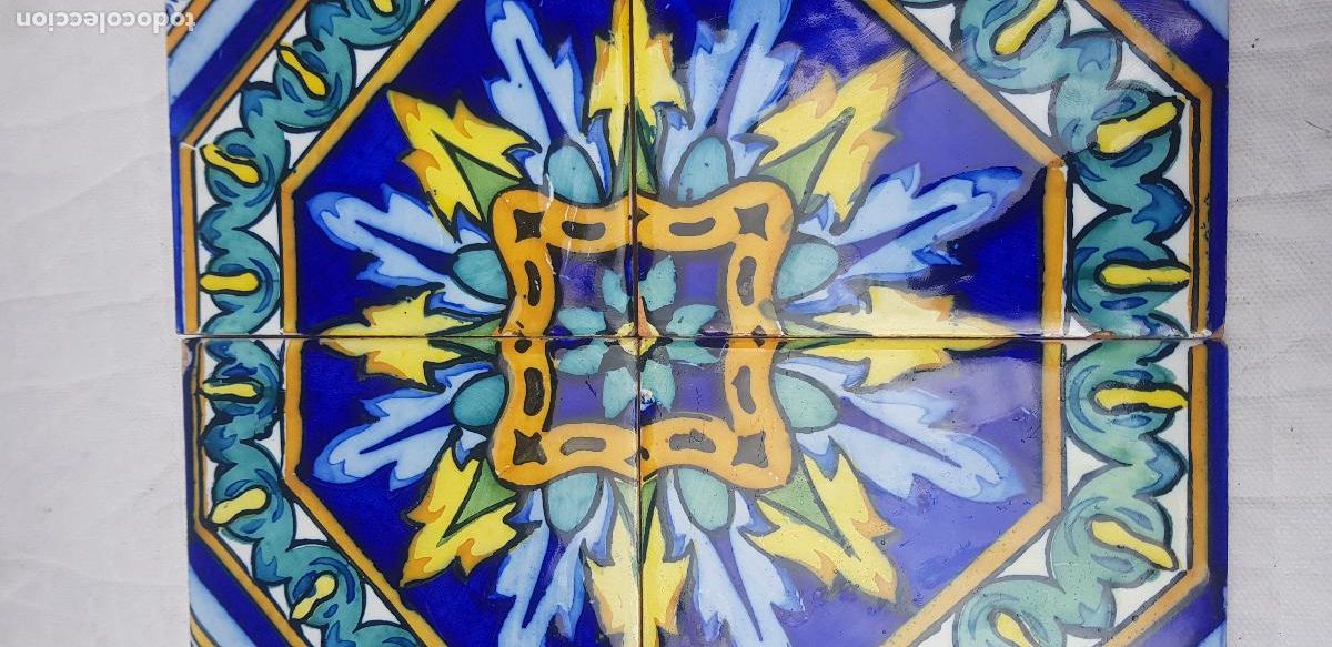 Antig&uuml;edades: CUADRO DE AZULEJOS MODERNISTAS - Foto 1