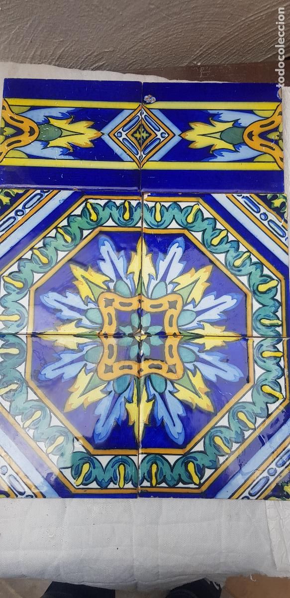 Antig&uuml;edades: CUADRO DE AZULEJOS MODERNISTAS - Foto 4