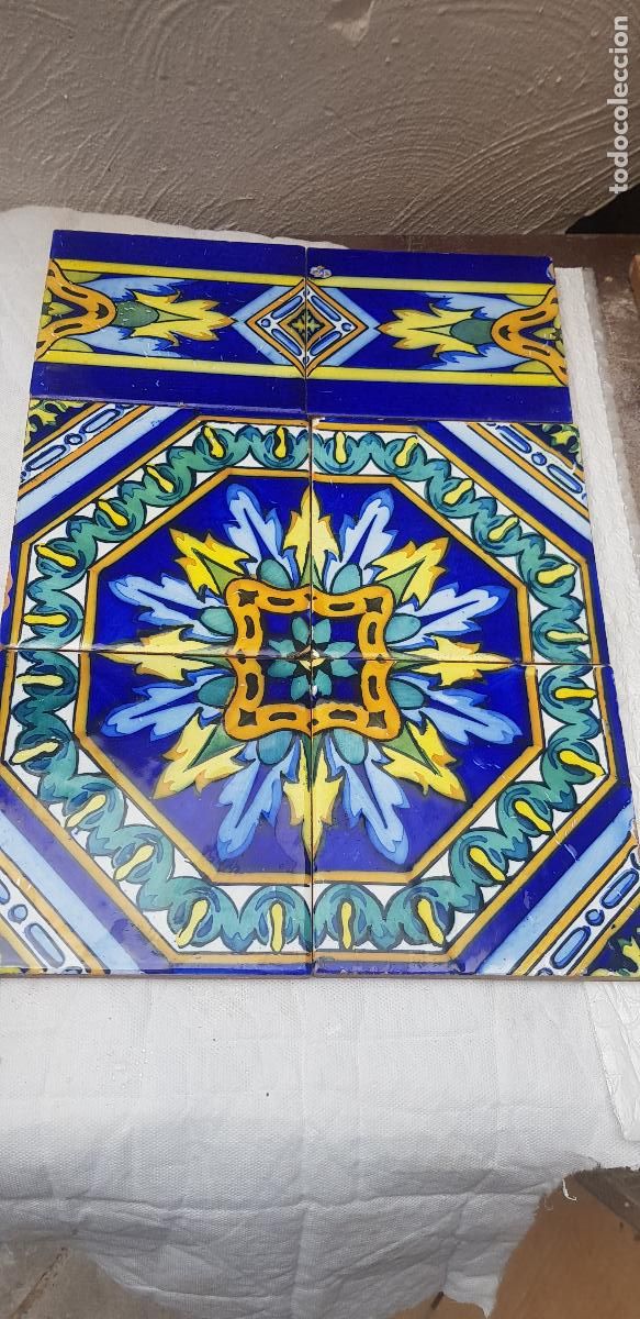 Antig&uuml;edades: CUADRO DE AZULEJOS MODERNISTAS - Foto 1
