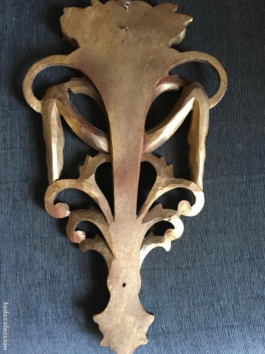 Antig&uuml;edades: Cornucopia medallon imperio madera tallada xix - Foto 4