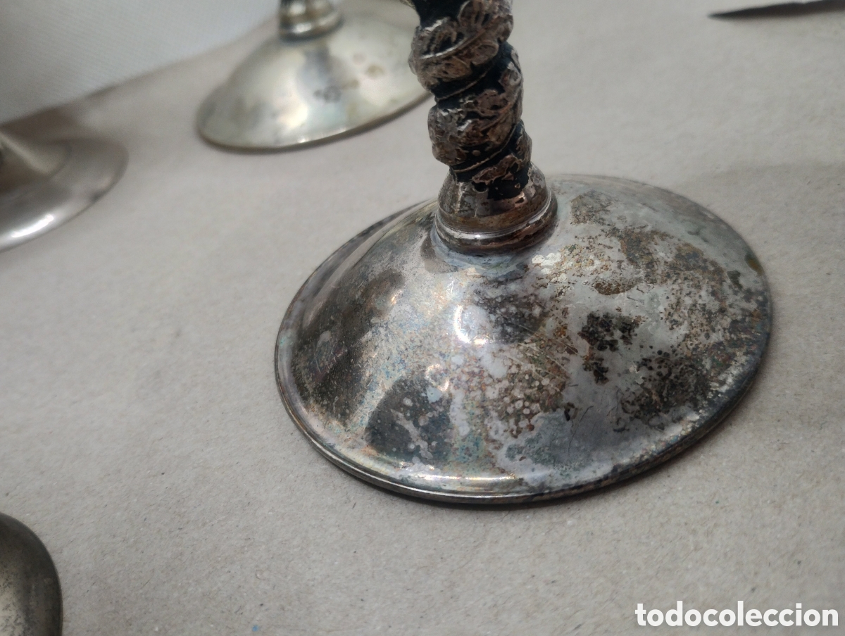 Antig&uuml;edades: Doce copas en alpaca plateada - Foto 12
