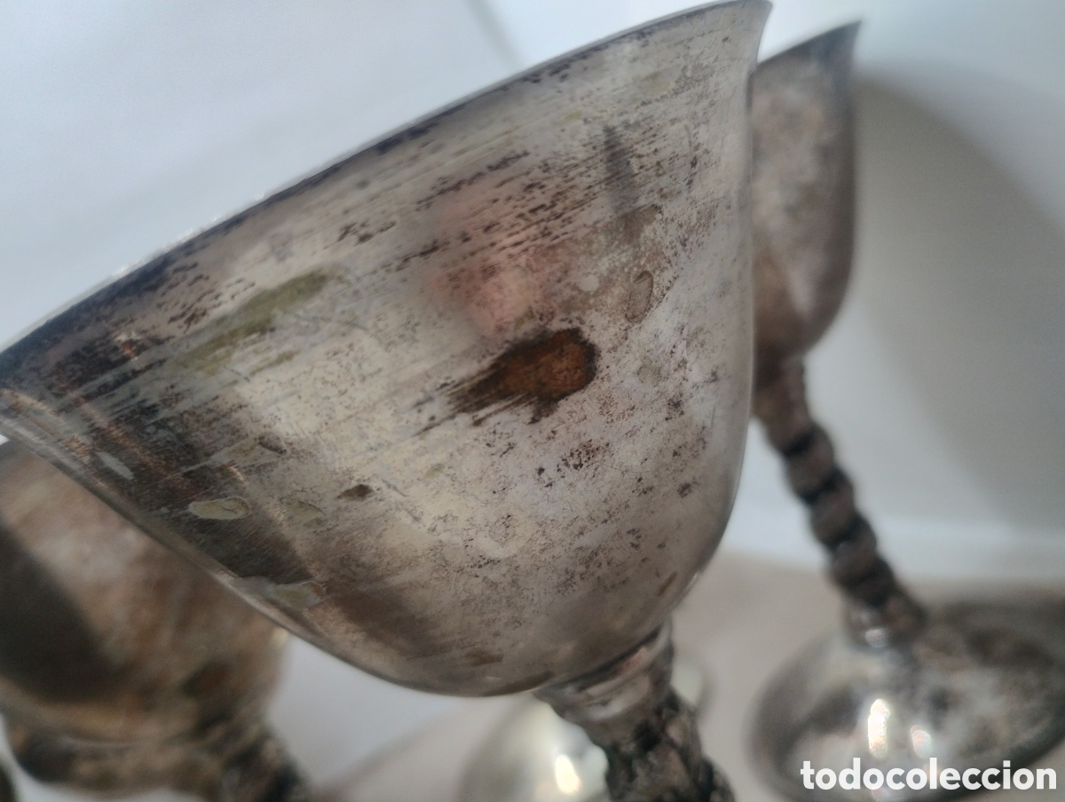 Antig&uuml;edades: Doce copas en alpaca plateada - Foto 13