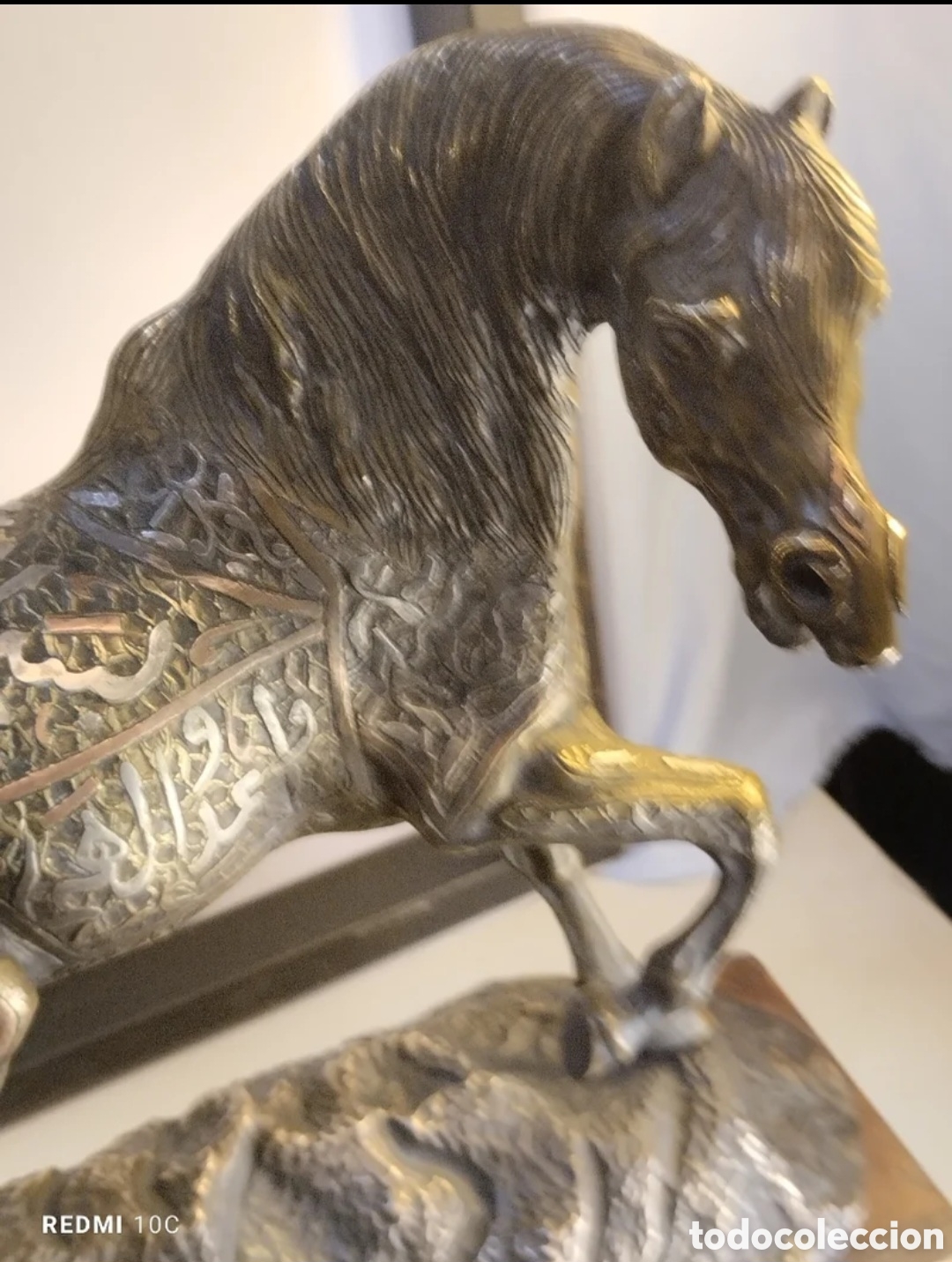 Antig&uuml;edades: Caballo arabe antiguo de bronce - Foto 5