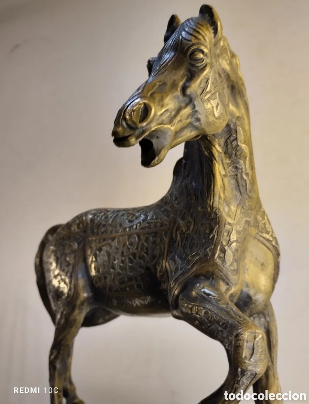 Antig&uuml;edades: Caballo arabe antiguo de bronce - Foto 6