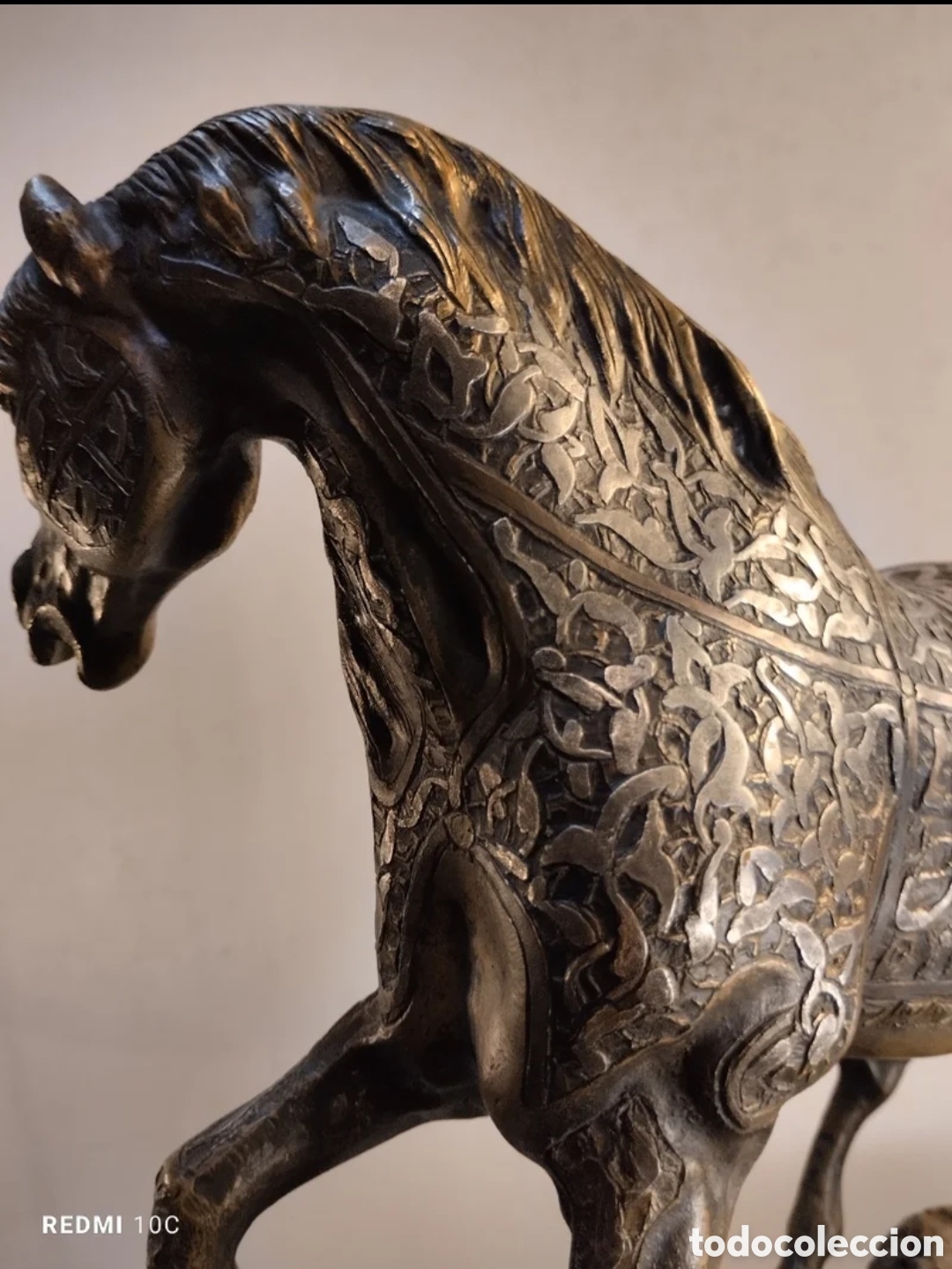 Antig&uuml;edades: Caballo arabe antiguo de bronce - Foto 8