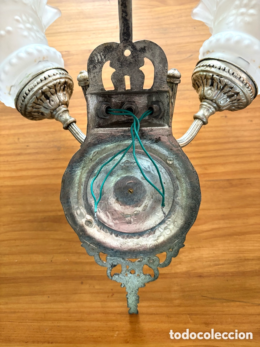 Antig&uuml;edades: ANTIGUO APLIQUE MODERNISTA - Foto 10