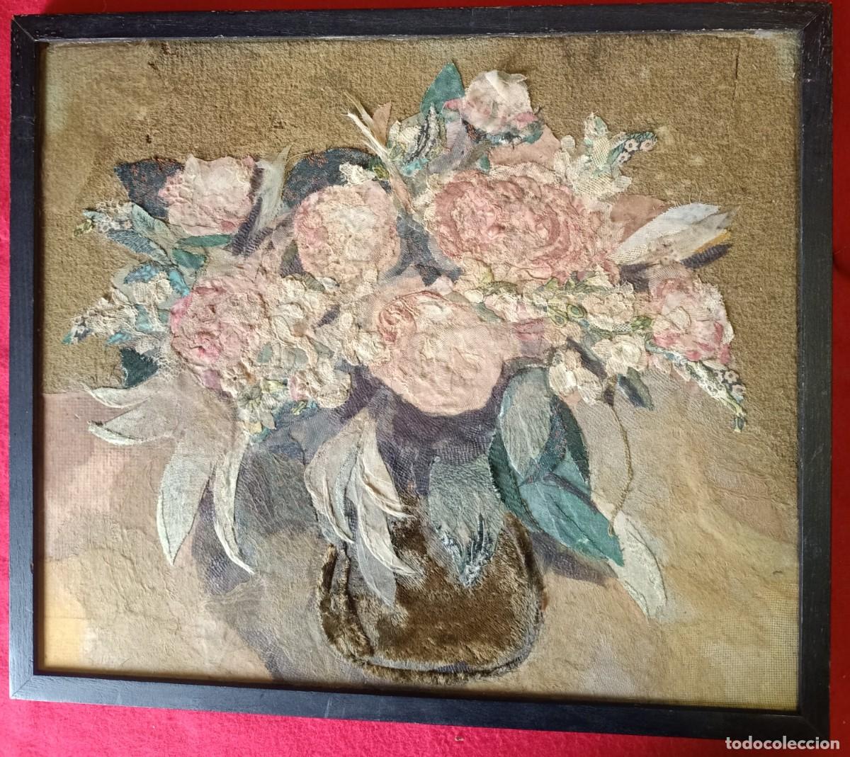 Antig&uuml;edades: Florero hecho de telas - Foto 1