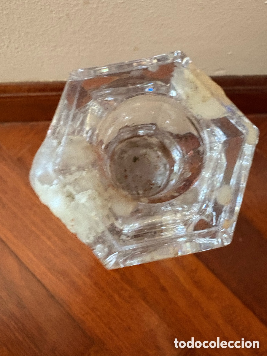 Antig&uuml;edades: Antiguo candelabro de cristal (A10) - Foto 3