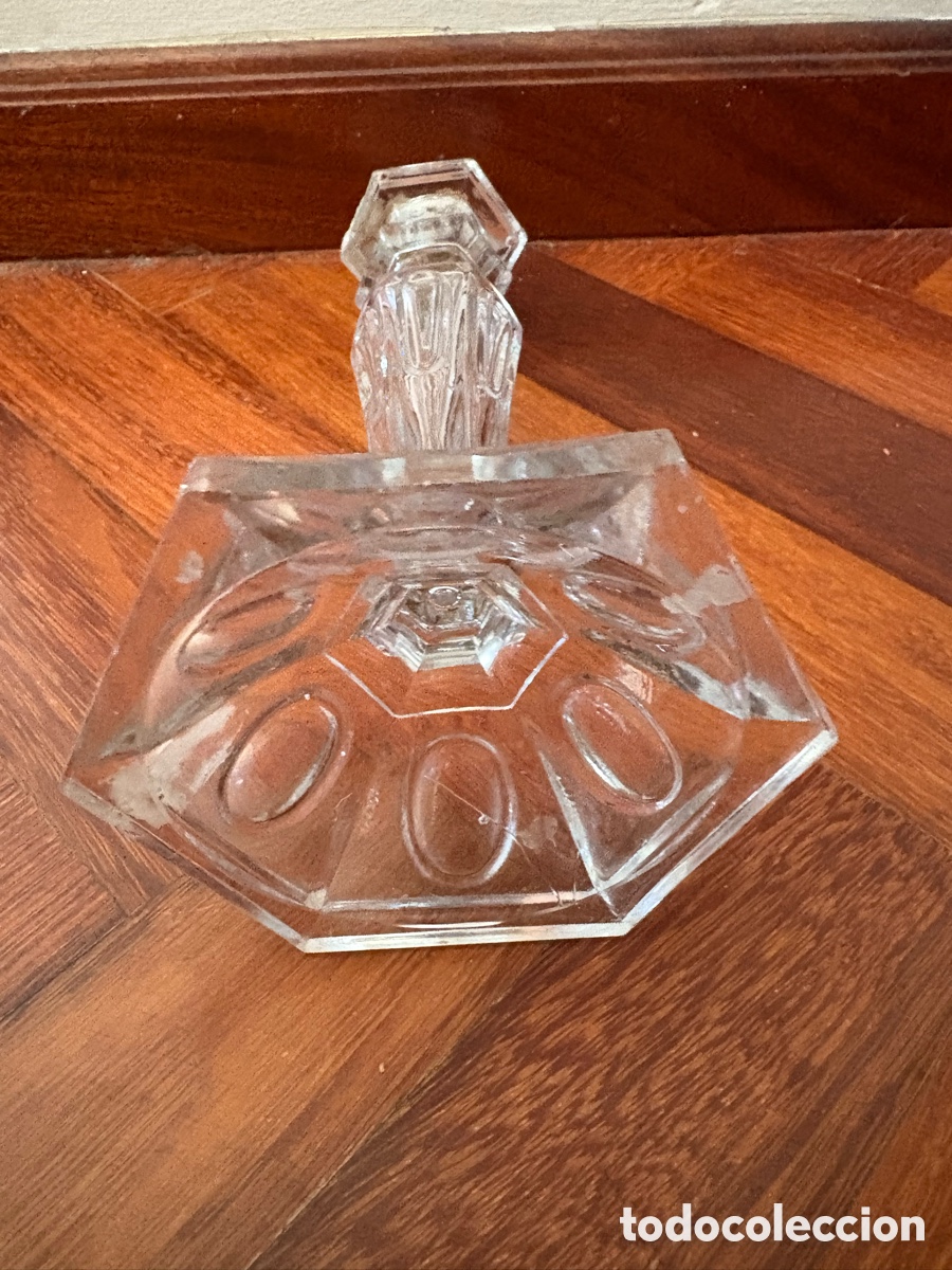 Antig&uuml;edades: Antiguo candelabro de cristal (A10) - Foto 4
