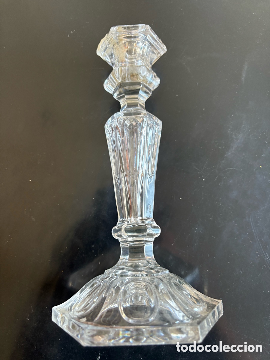 Antig&uuml;edades: Antiguo candelabro de cristal (A10) - Foto 5