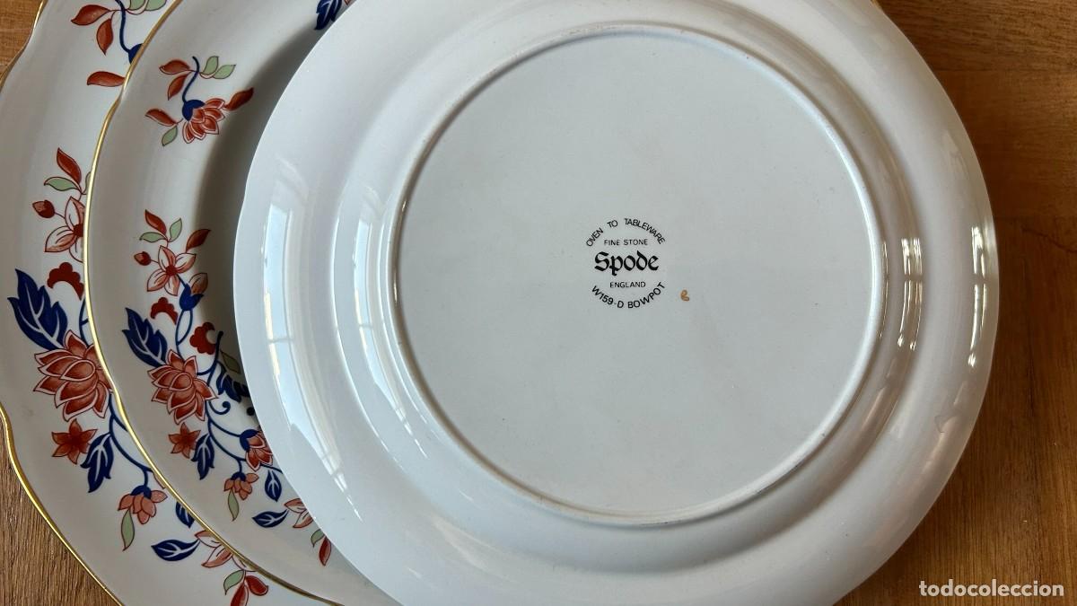 Antig&uuml;edades: Cuatro platos de porcelana inglesa Spode - Foto 4