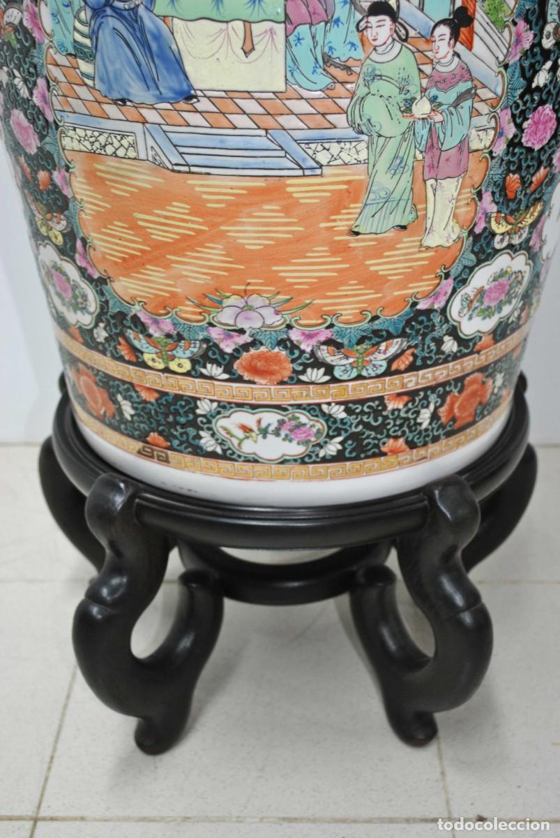Antig&uuml;edades: GRAN JARR&Oacute;N CHINO CON SOPORTE DE MADERA - Foto 3