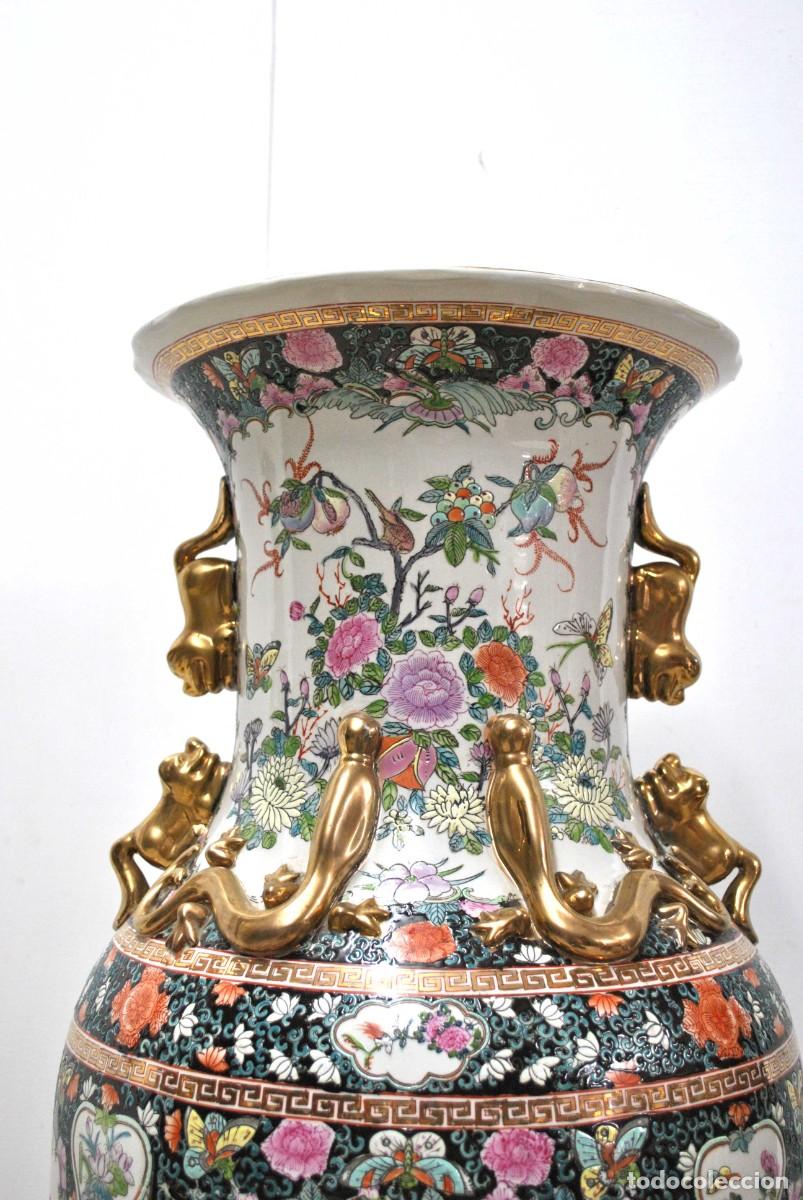 Antig&uuml;edades: GRAN JARR&Oacute;N CHINO CON SOPORTE DE MADERA - Foto 4