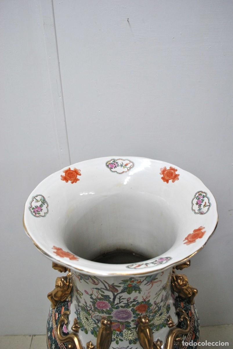 Antig&uuml;edades: GRAN JARR&Oacute;N CHINO CON SOPORTE DE MADERA - Foto 5