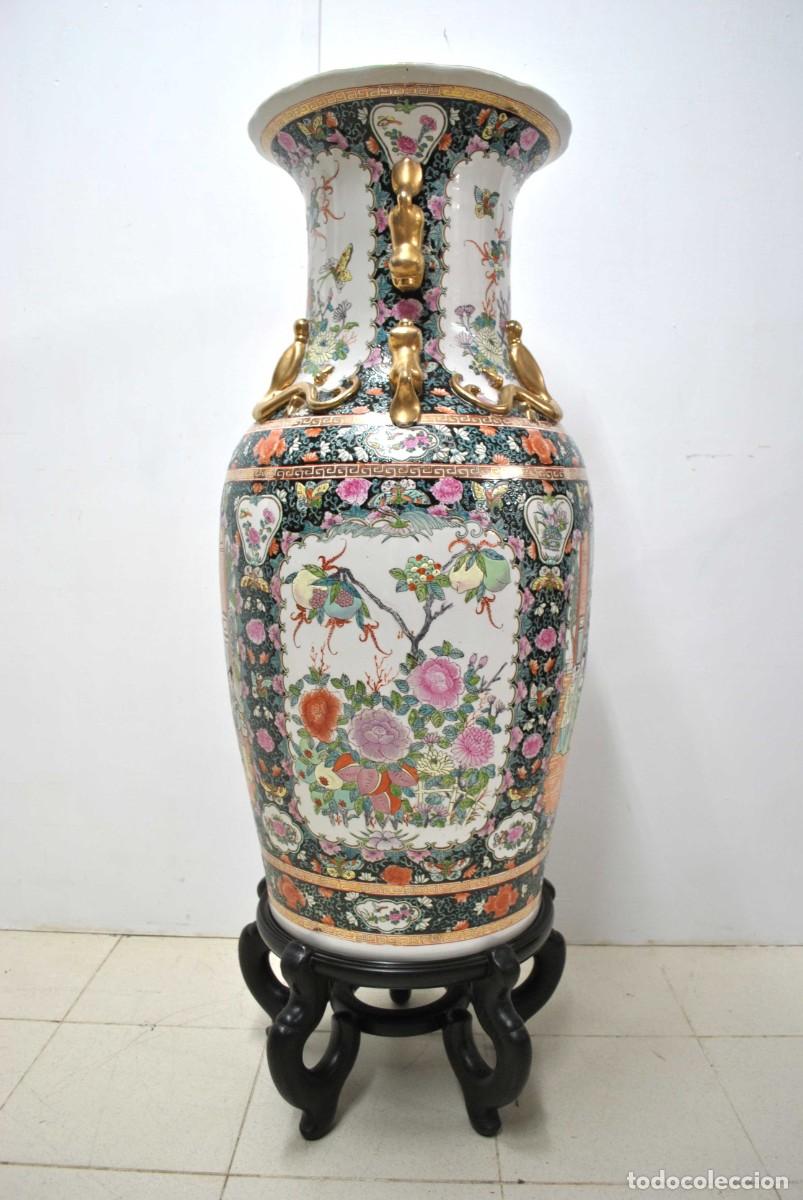 Antig&uuml;edades: GRAN JARR&Oacute;N CHINO CON SOPORTE DE MADERA - Foto 8