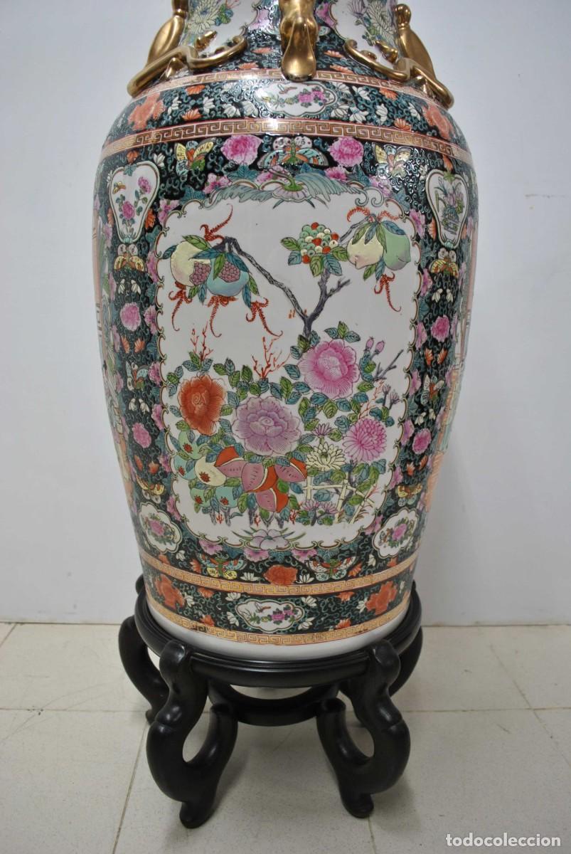 Antig&uuml;edades: GRAN JARR&Oacute;N CHINO CON SOPORTE DE MADERA - Foto 9