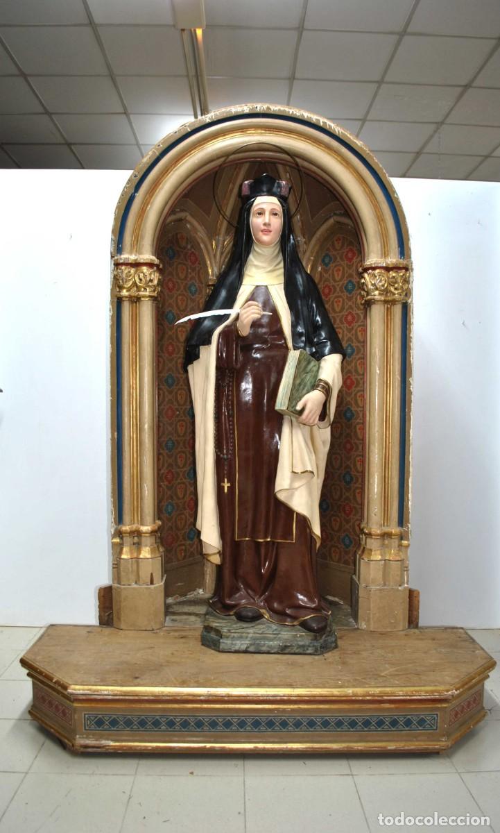 Antig&uuml;edades: CAPILLA ANTIGUA RETABLO TIPO ALTAR EN PAN DE ORO - Foto 1