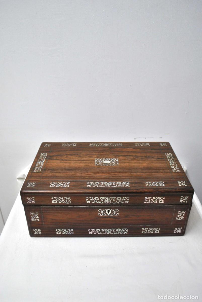 Antig&uuml;edades: CAJA ANTIGUA ESCRITORIO DE BARCO - Foto 1
