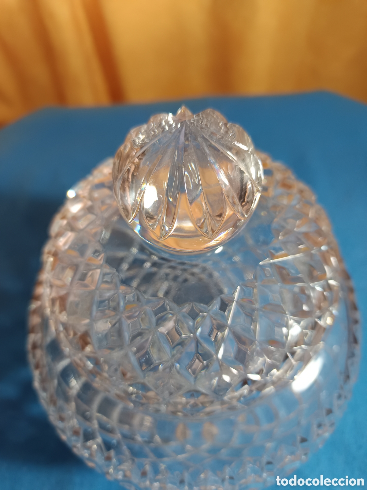 Antig&uuml;edades: Bombonera de cristal tallado - Foto 5